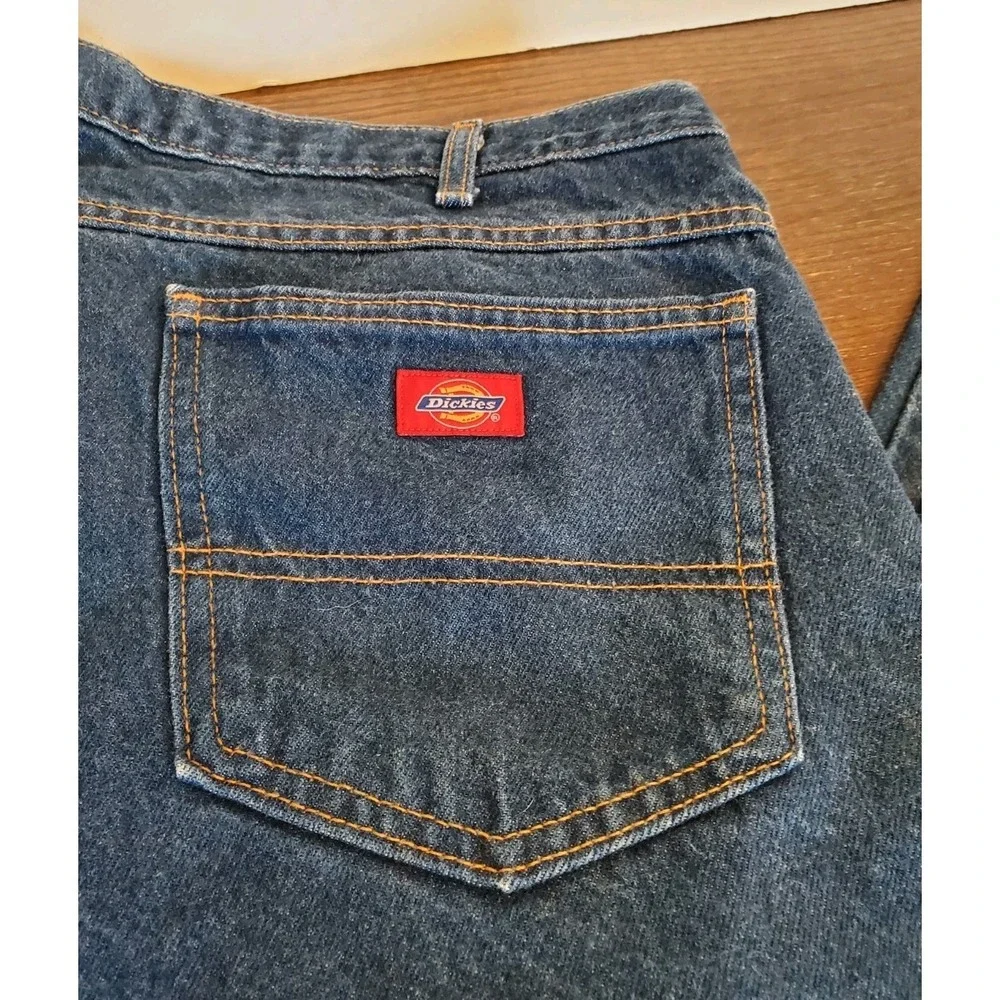 Vintage‎ Dickies Blue Denim Wide Leg Straight Jeans Mens Size 50